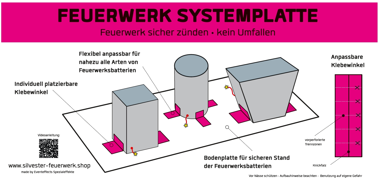 Feuerwerk Systemplatte / Montageplatte für Feuerwerk Feuerwerk Systemplatte / Montageplatte für Feuerwerk
