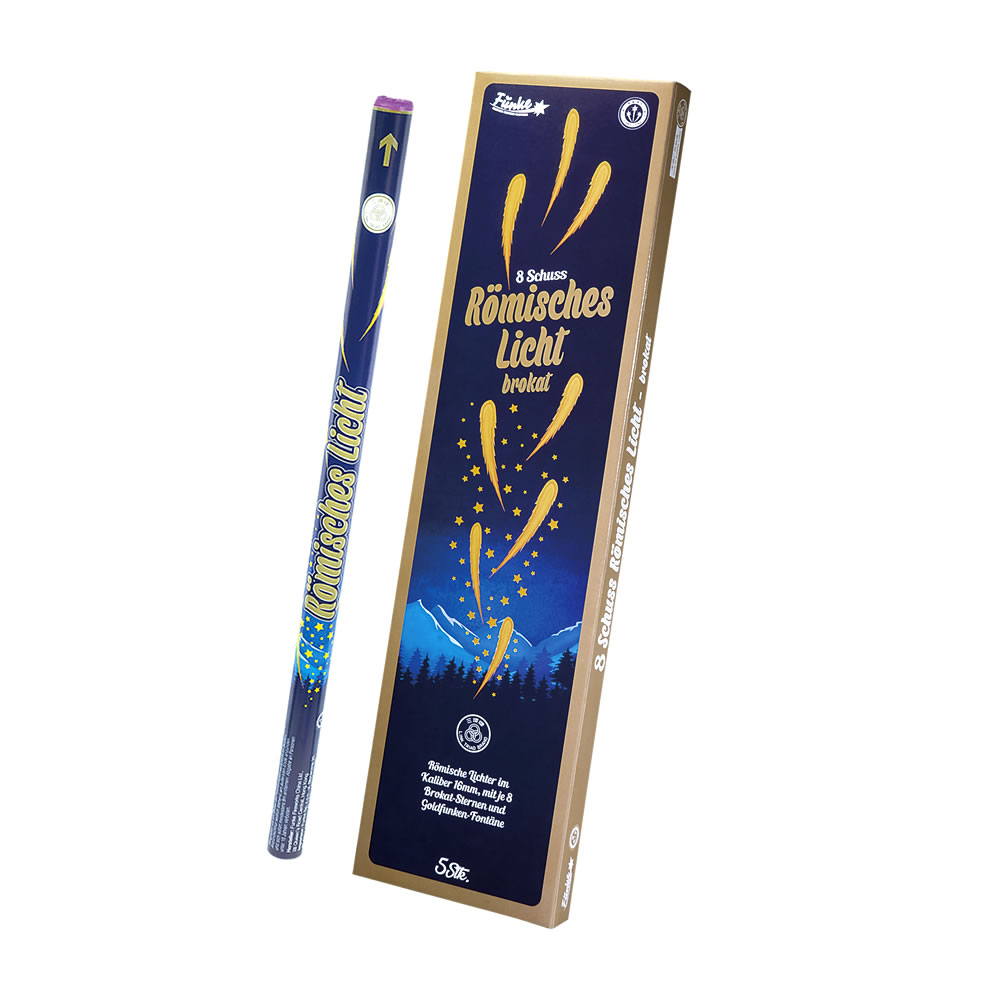 8 Schuss Römisches Licht Kal. C Brokat 8 Schuss Römisches Licht Kal. C Brokat